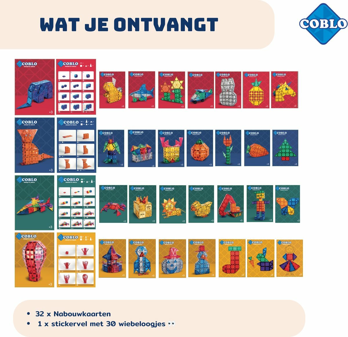 Coblo Bouwkaarten 32 stuks| Speel je Wijs