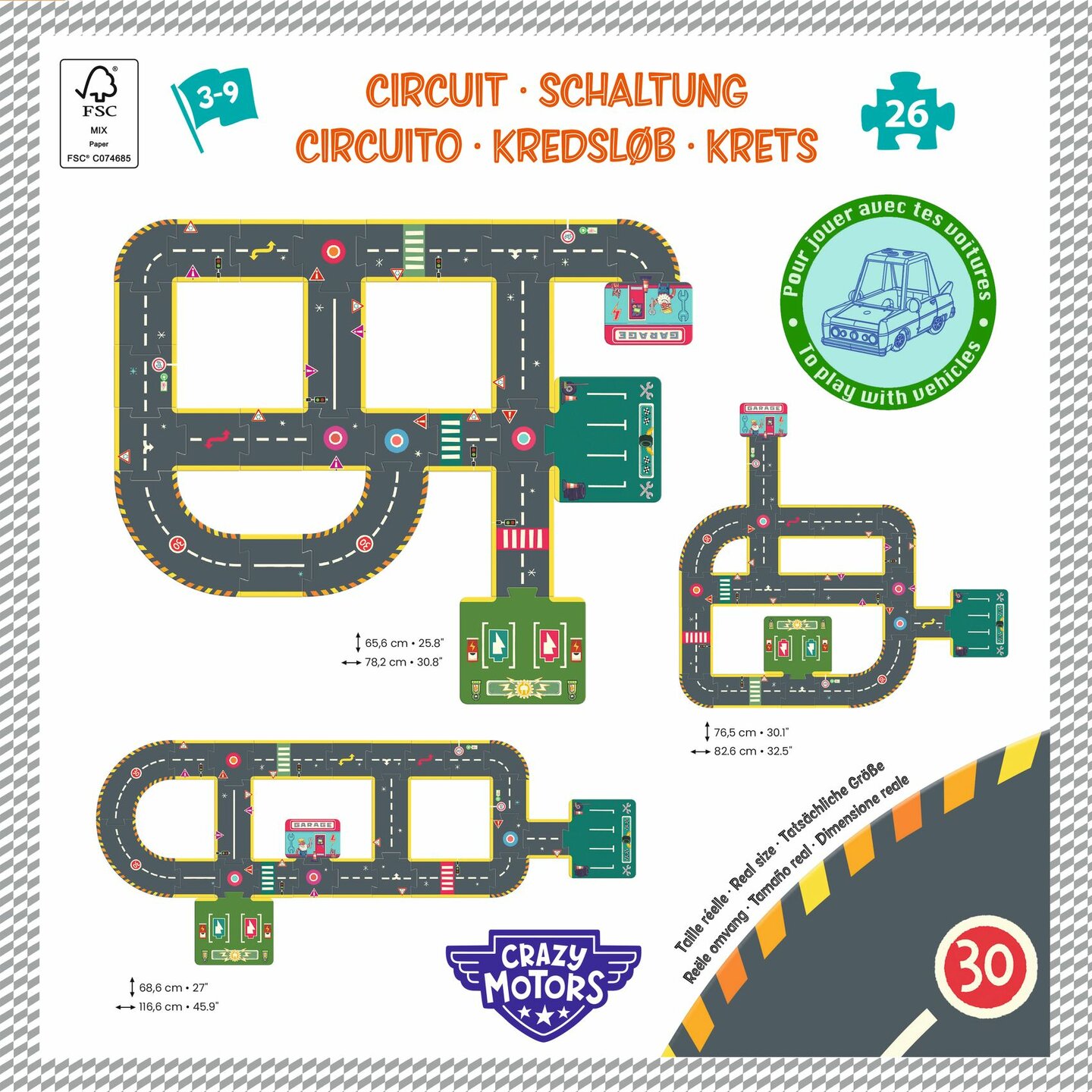 Djeco Puzzel Circuit &ndash; 26 stukjes | Bij Speel je Wijs