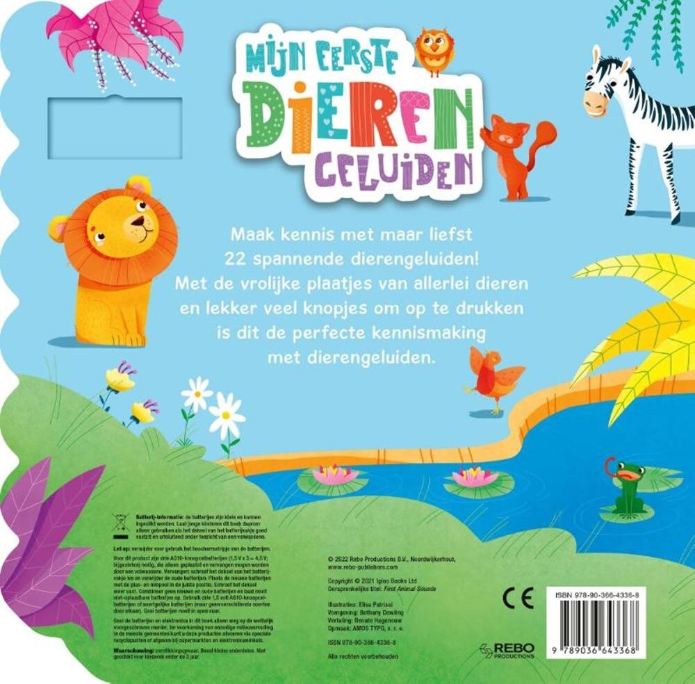 Rebo Mijn eerste Dierengeluidenboek 1+ | Speel je Wijs