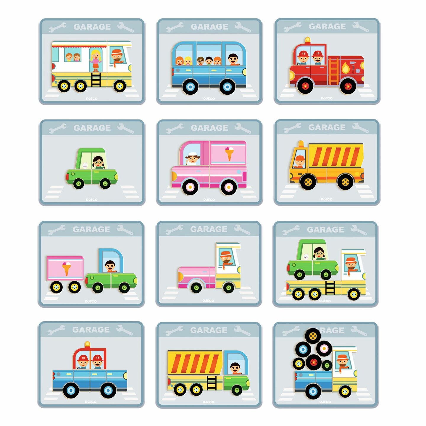 Djeco Magneetspel Inzebox - Voertuigen | Speel je Wijs