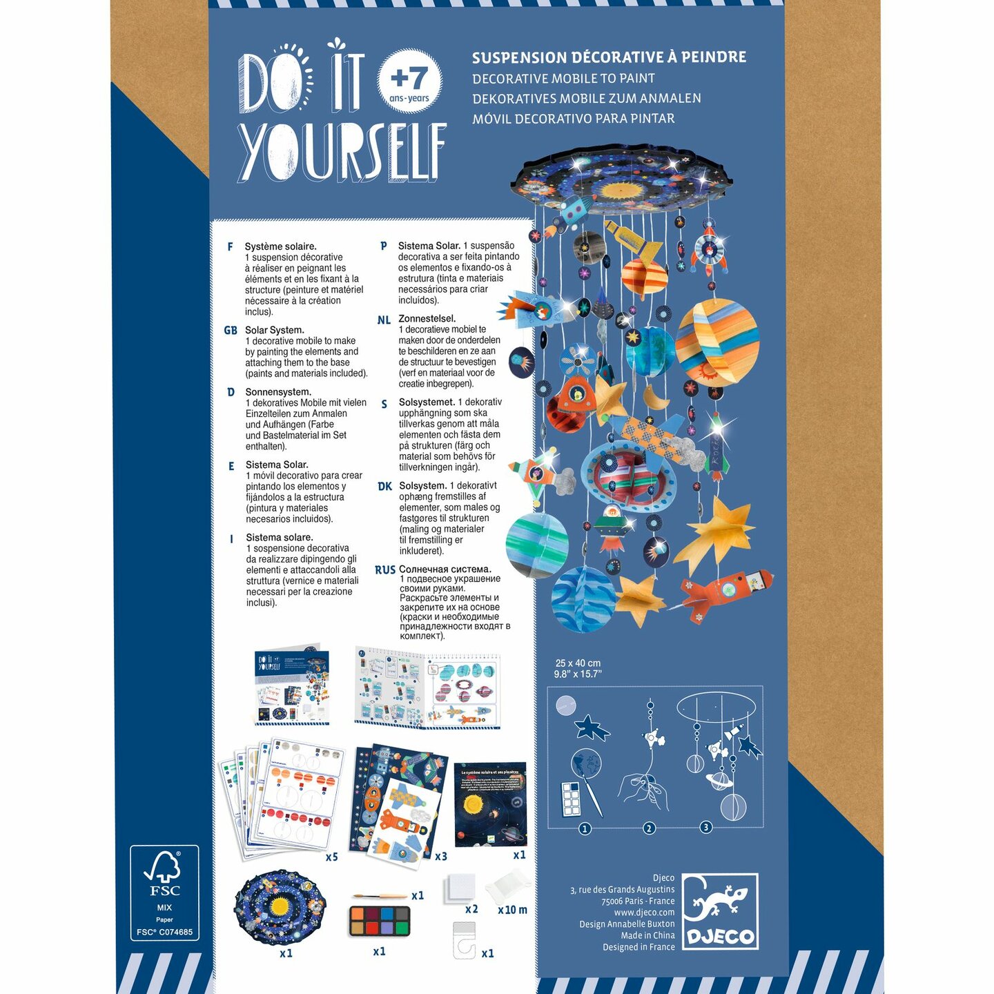 Djeco knutselset DIY Solar System - Mobiel zonnestelsel | Speel je Wijs