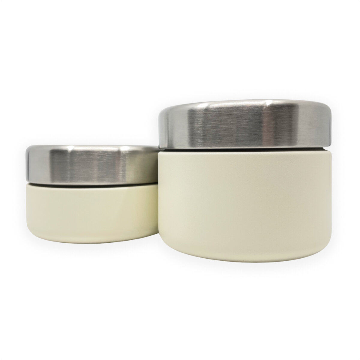 Smikkels RVS - SET Fruitbakjes 280 &amp; 420ml - Wit | Speel je Wijs