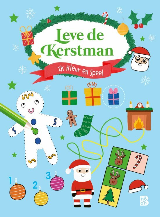 Ballon Ik kleur en Speel - Leve de Kerstman | Speel je Wijs