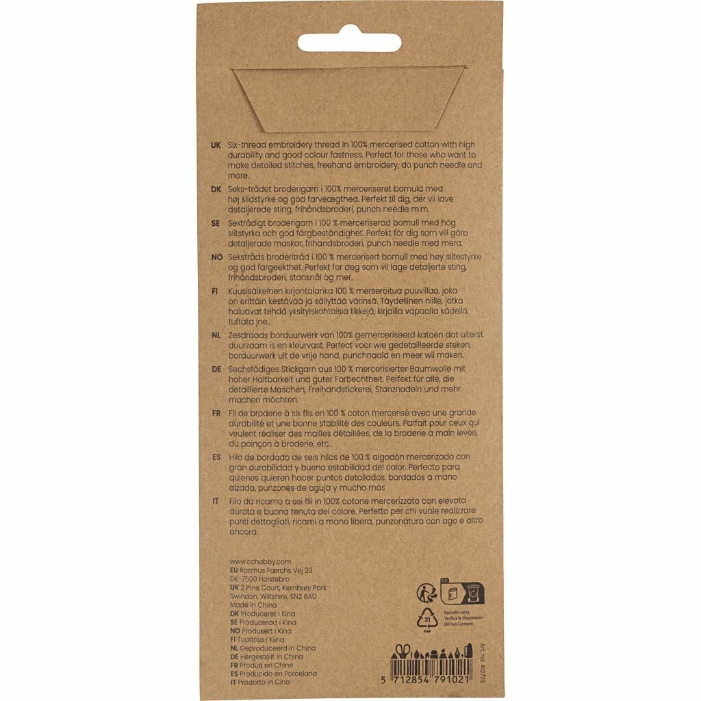 Creative Company Borduurgaren - Natuurlijke kleuren | Speel je Wijs