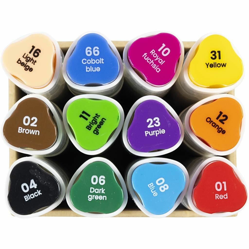 Creative Company Alcohol Markers - 12 Standaard Kleuren | Speel je Wijs