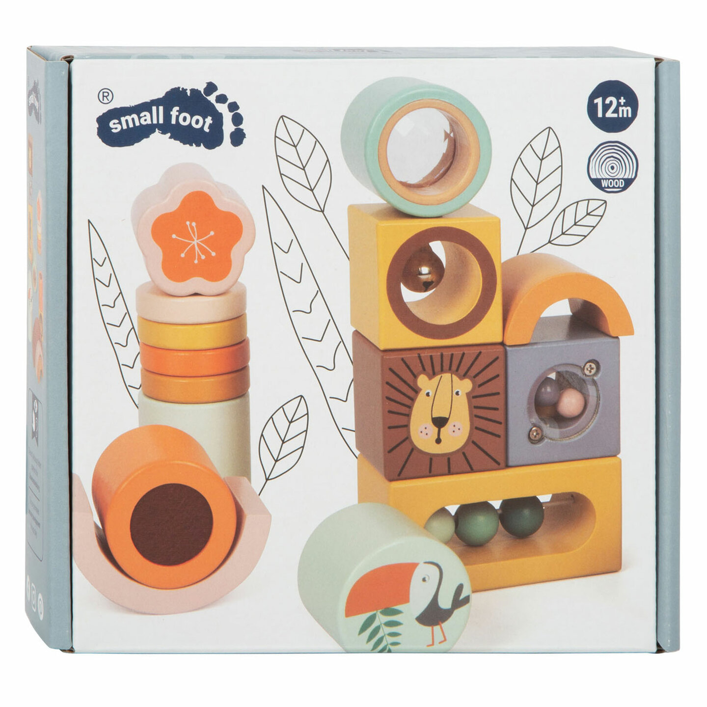 Small Foot Houten Ontdekblokken - Safari 12m+ | Speel je Wijs