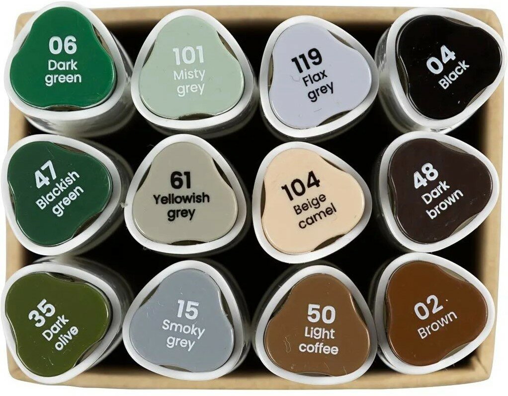 Creative Company Alcohol Markers - 12 Natuurlijke Kleuren | Speel je Wijs