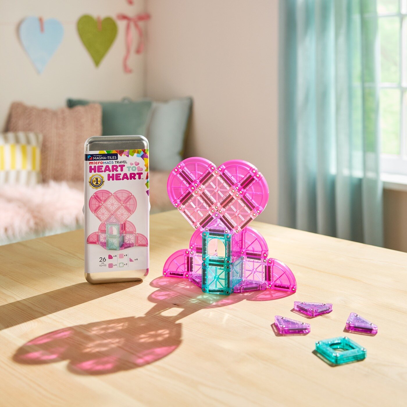 MAGNA-TILES&reg; Micro Mags Travel Set 26 Piece - Heart to Heart | Speel je Wijs