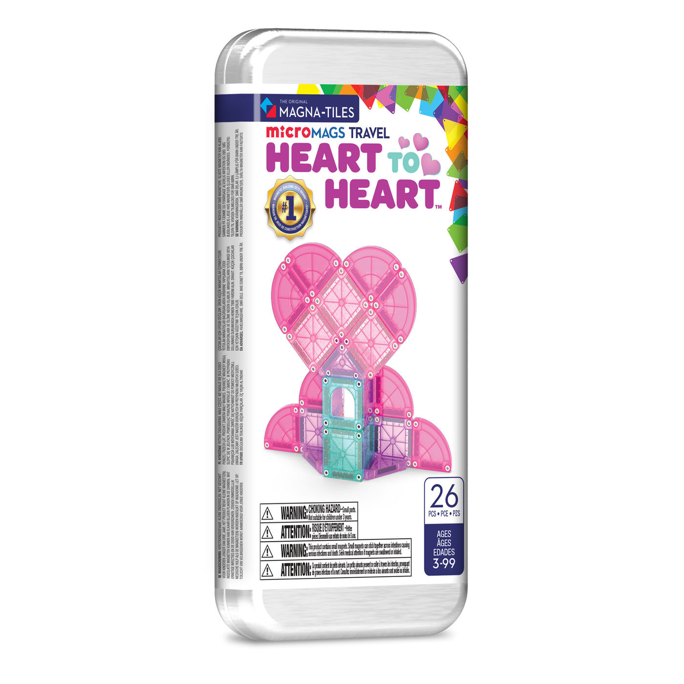 MAGNA-TILES&reg; Micro Mags Travel Set 26 Piece - Heart to Heart | Speel je Wijs