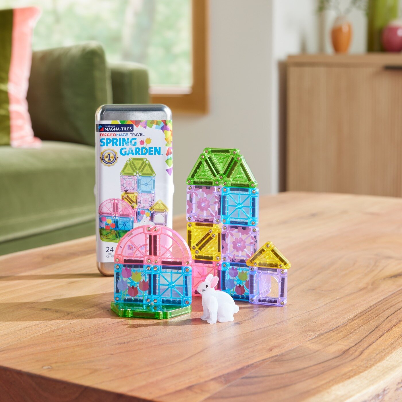 MAGNA-TILES&reg; Micro Mags Travel Set 26 Piece - Spring Garden | Speel je Wijs