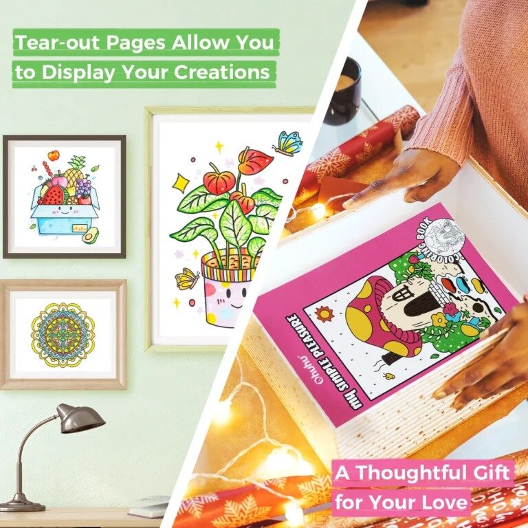 Ohuhu Kleurboek voor Alcoholmarkers - My simple pleasure | Speel je Wijs