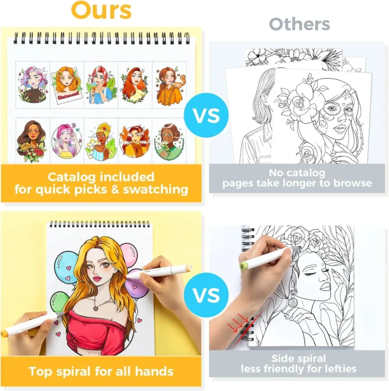 Ohuhu Kleurboek voor Alcoholmarkers - Portraits of joy | Speel je Wijs