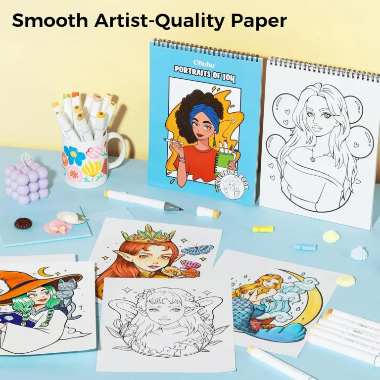 Ohuhu Kleurboek voor Alcoholmarkers - Portraits of joy | Speel je Wijs