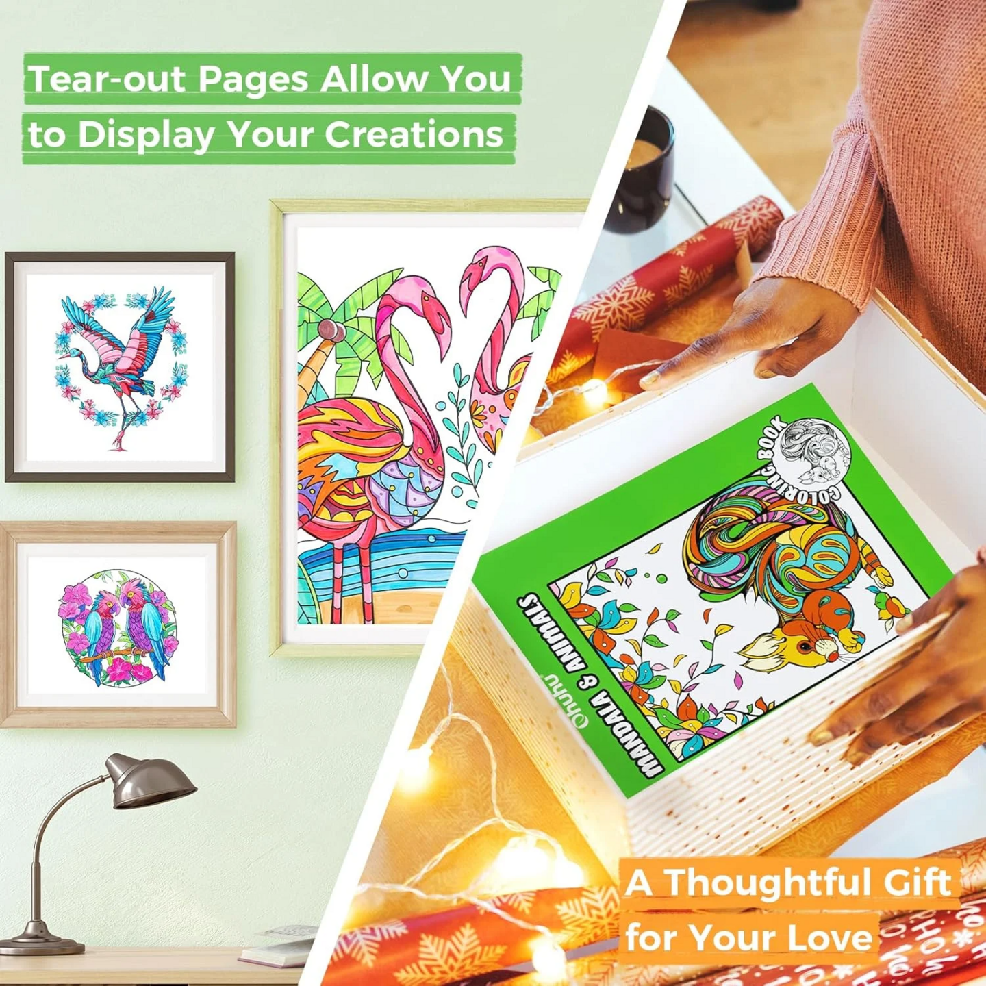 Ohuhu Kleurboek voor Alcoholmarkers - Mandala &amp; Animals | Speel je Wijs