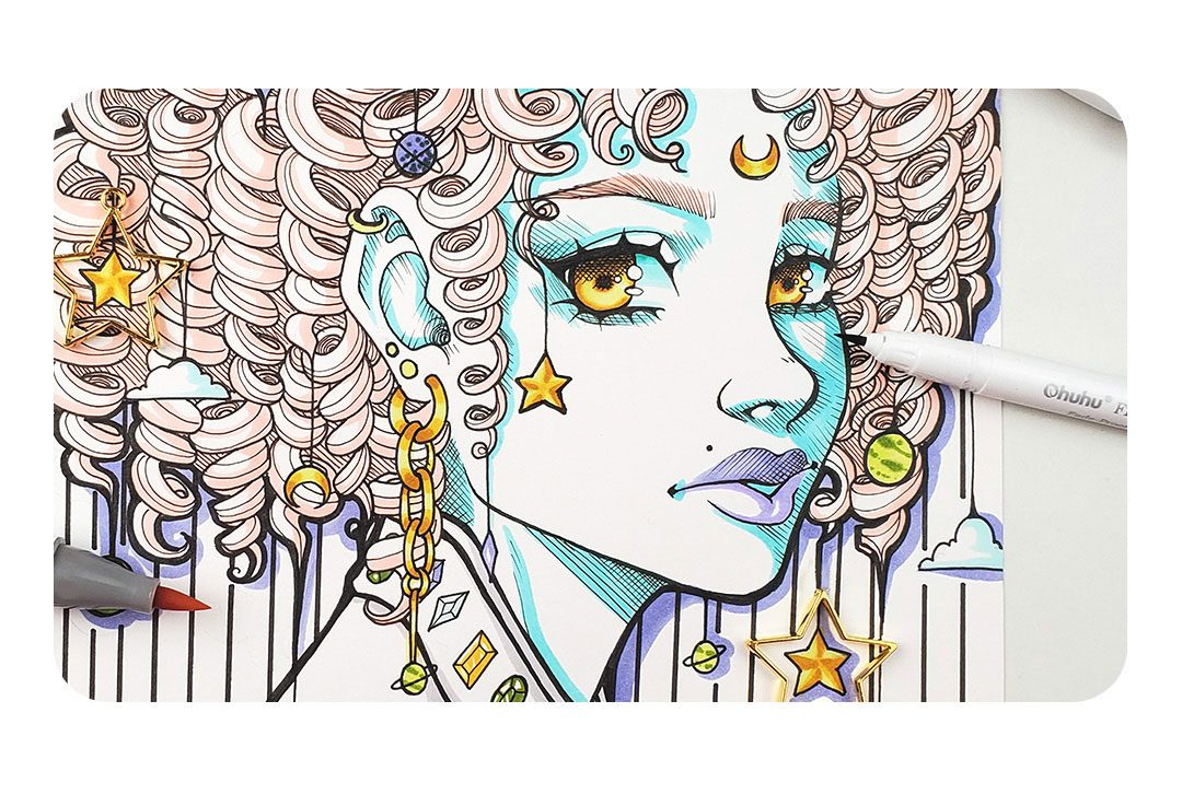 Ohuhu Fineliners - Zwart - Set van 8 | Speel je Wijs