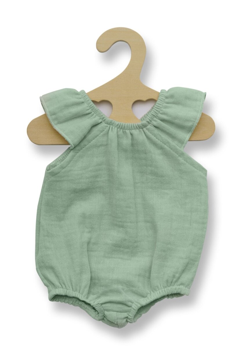 Heless Poppen Ondergoed - Rompertje met Ruches - Mintgroen maat 35-45 | Speel je Wijs