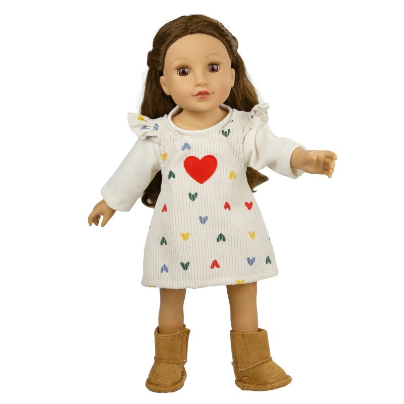 Heless Jurk met Shirt - Hart Confetti maat 35-45 | Speel je Wijs