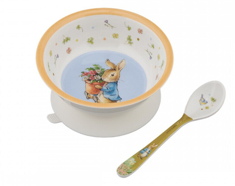 Petit Jour - Peter Rabbit - Schaaltje met zuignap en Lepeltje 160ml | Speel je Wijs