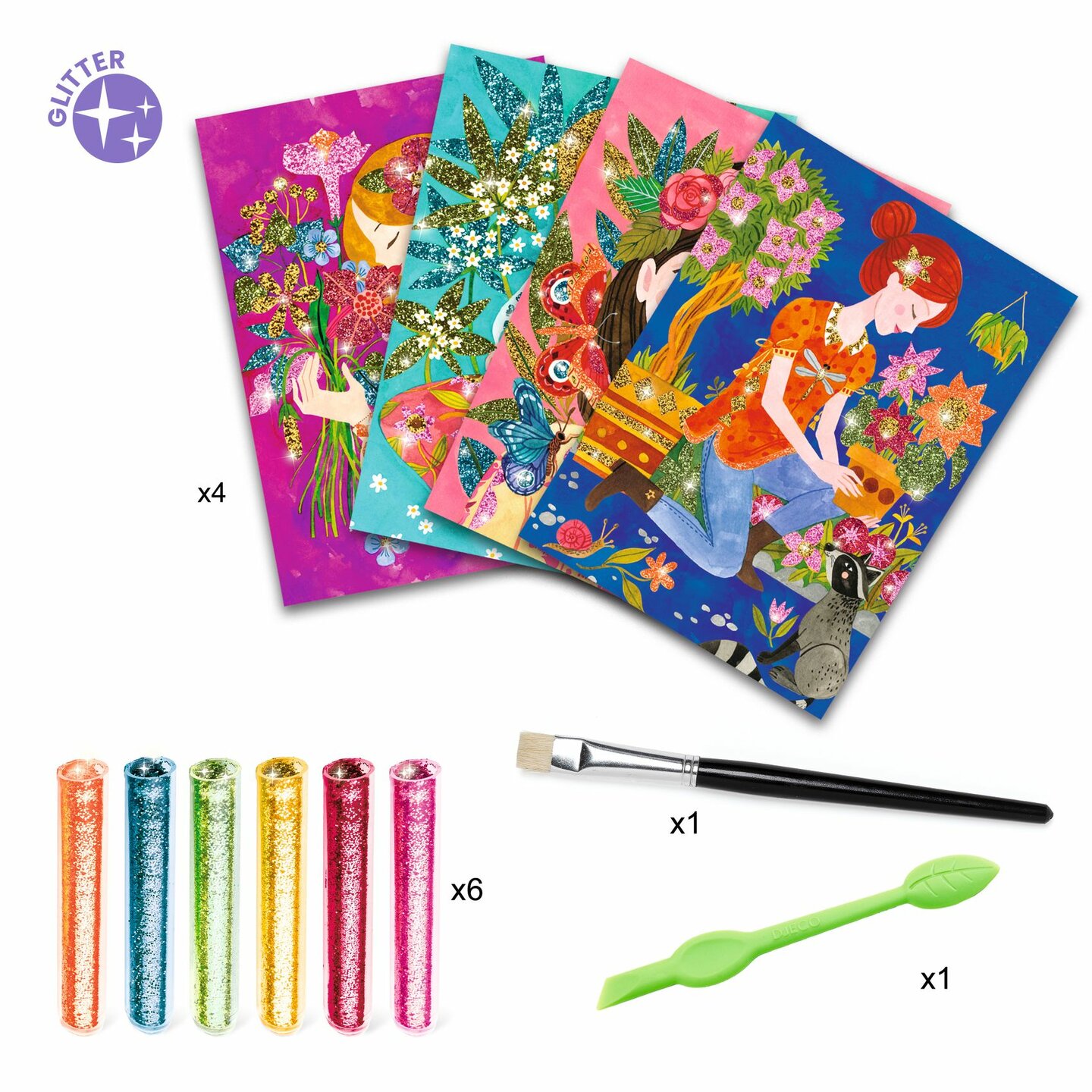 Djeco Glitterschilderijen - Bloemengeuren | Speel je Wijs