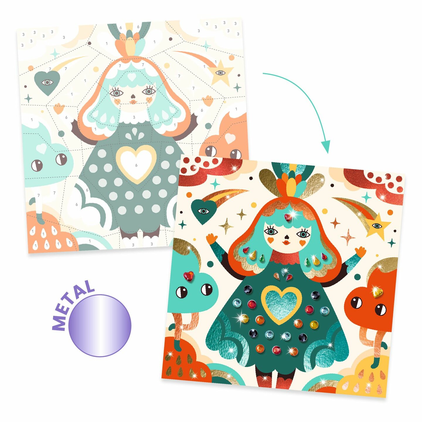 Djeco Glitterschilderijen - Harmonie 5-8 jaar | Speel je Wijs