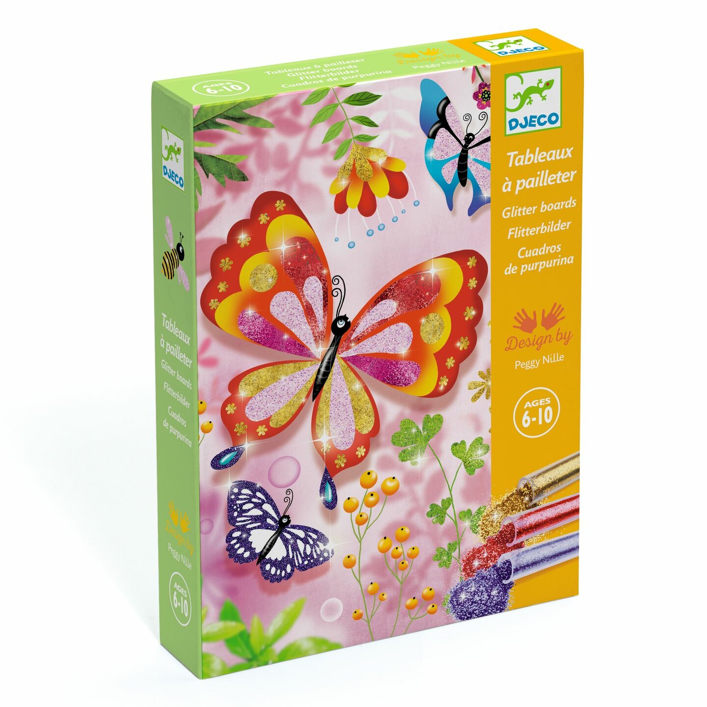 Djeco Glitterschilderijen - Glittervlinders 6-10 jaar | Speel je Wijs
