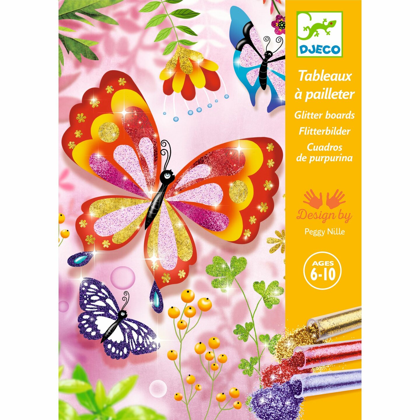 Djeco Glitterschilderijen - Glittervlinders 6-10 jaar | Speel je Wijs