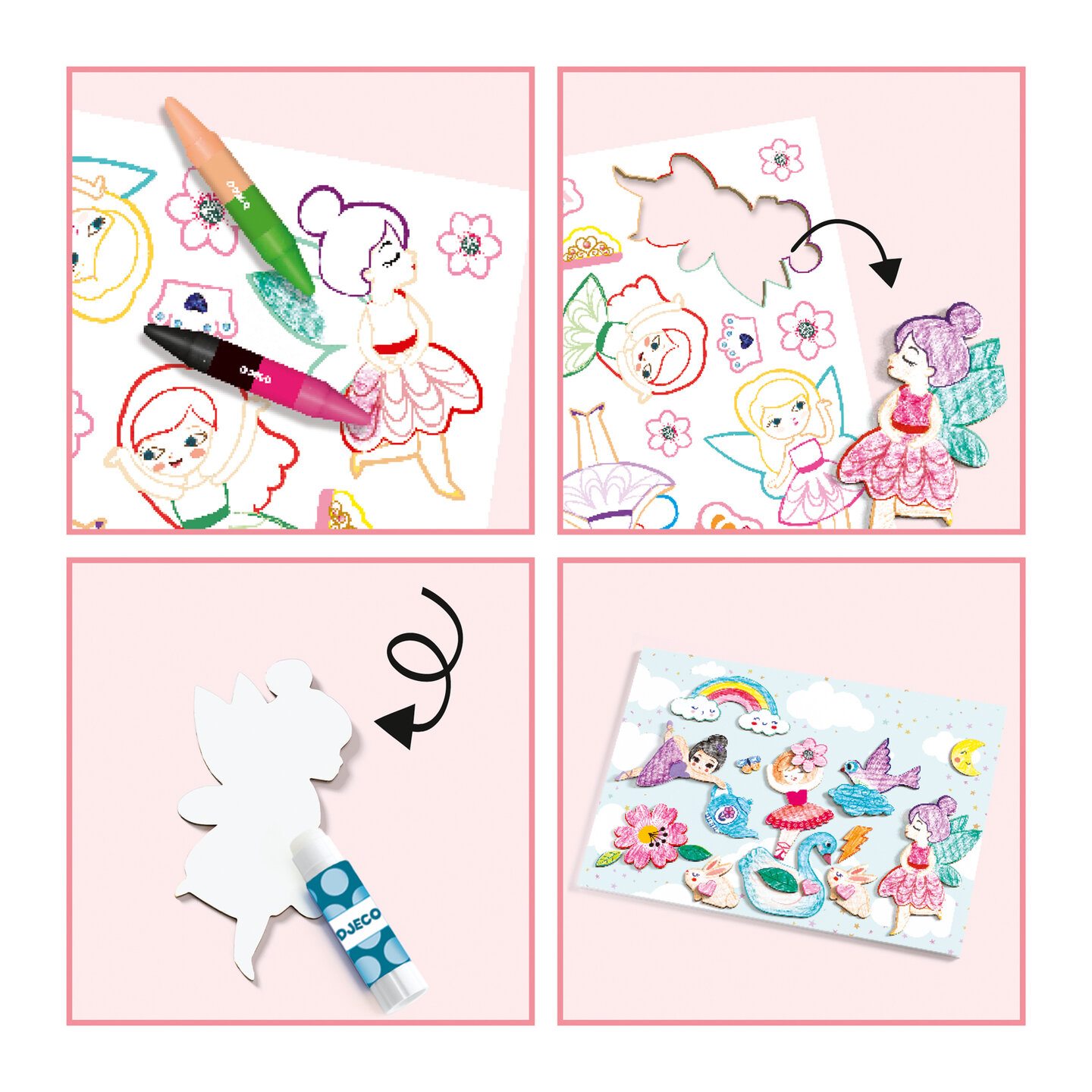 Djeco Cre&euml;ren met 100 Vormen - Girls 3-6 jaar | Speel je Wijs