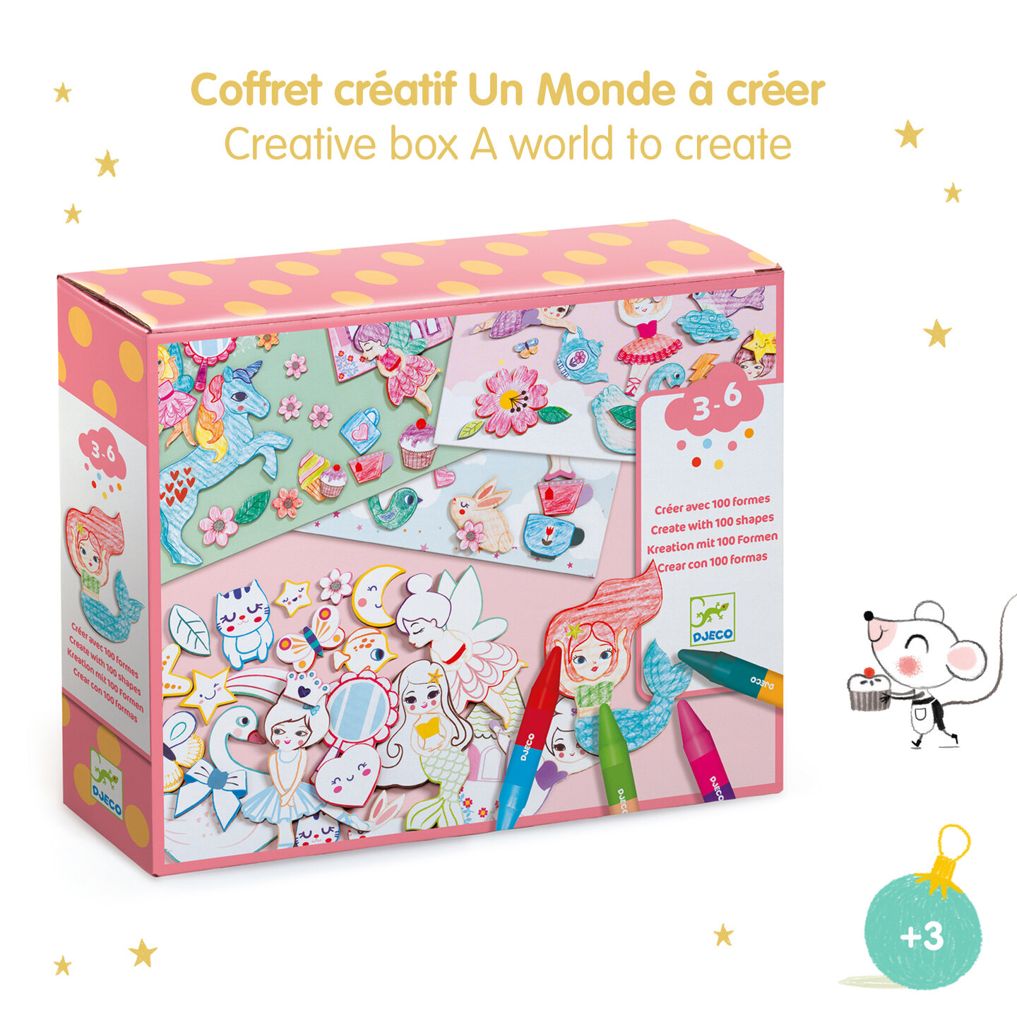 Djeco Cre&euml;ren met 100 Vormen - Girls 3-6 jaar | Speel je Wijs