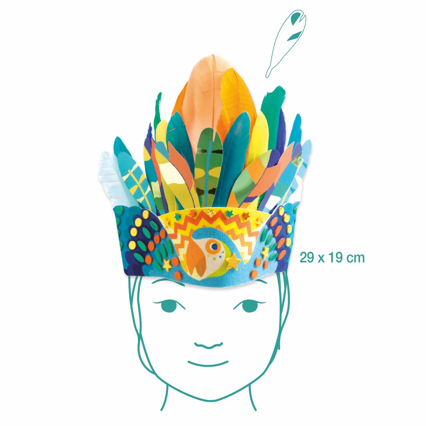 Djeco DIY - Knutselset Hoofdtooi Rio | Speel je Wijs