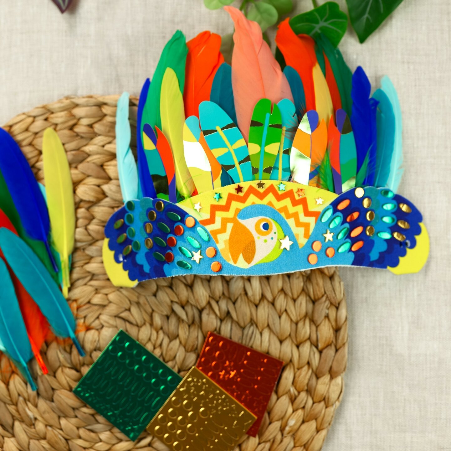 Djeco DIY - Knutselset Hoofdtooi Rio | Speel je Wijs