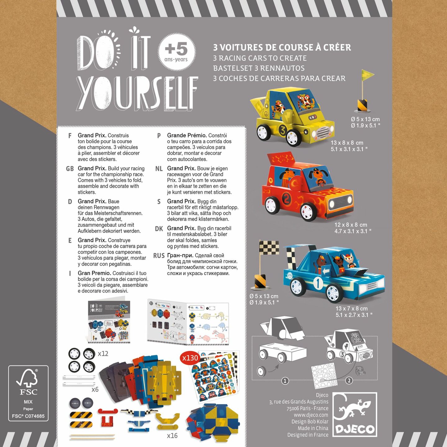 Djeco DIY - Knutselset Grand Prix | Speel je Wijs