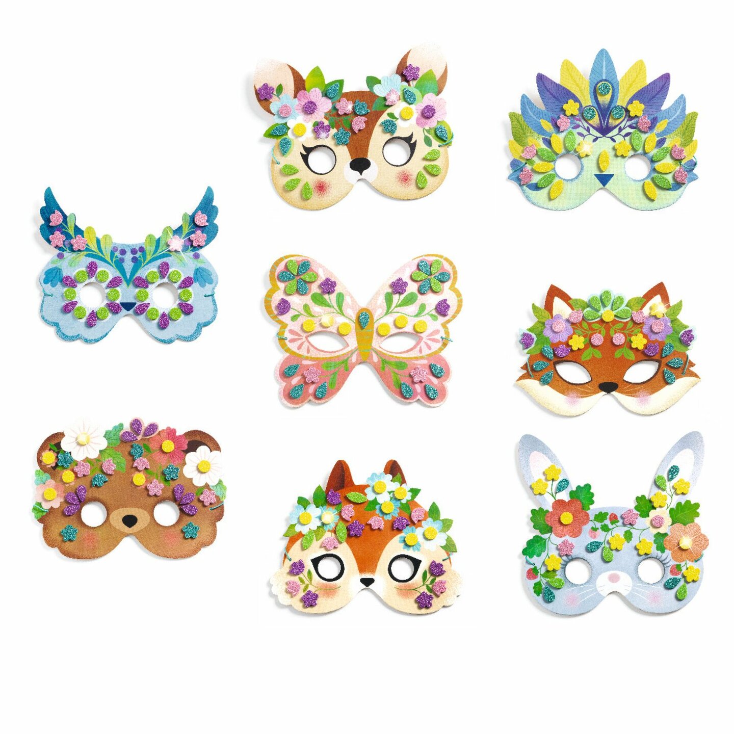 Djeco DIY - Knutselset Maskers versieren Bosdieren | Speel je Wijs