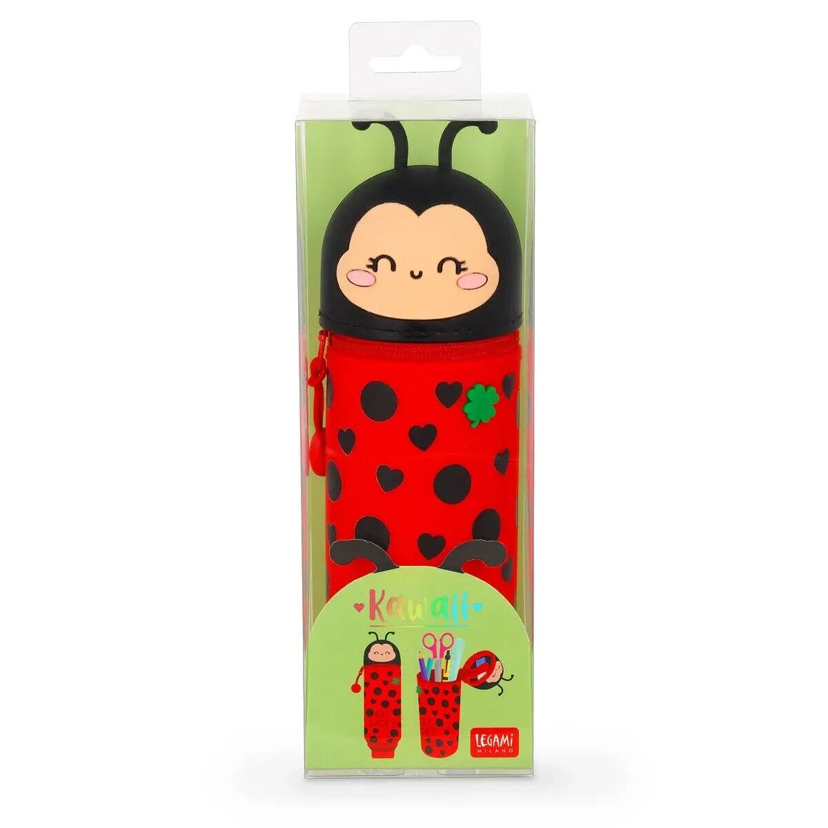 Legami Kawaii 2 in 1 zachte siliconen etui - Lieveheersbeestje &ldquo;Get Lucky&rdquo; | Speel je Wijs