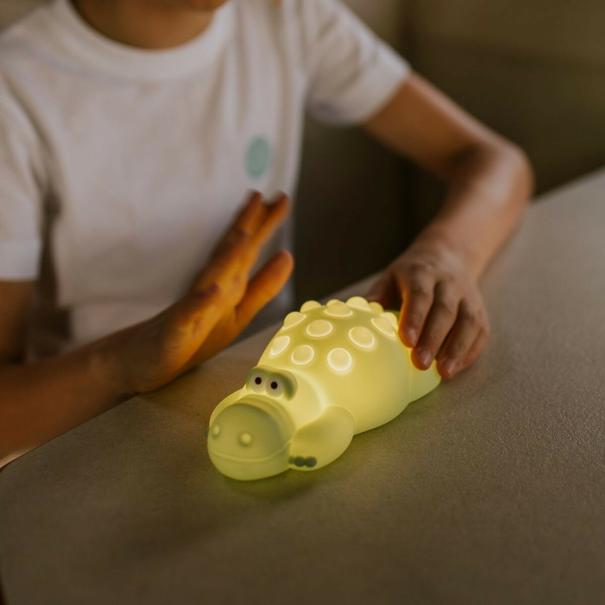MARY&rsquo;S Siliconen Nachtlamp - Crocodile Night Light | Speel je Wijs