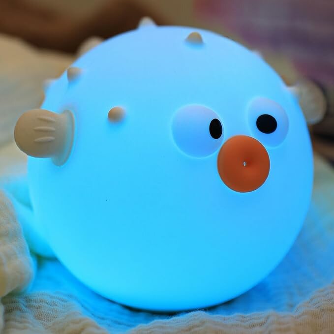 MARY&rsquo;S Siliconen Nachtlamp - Blow Fish Blue | Speel je Wijs