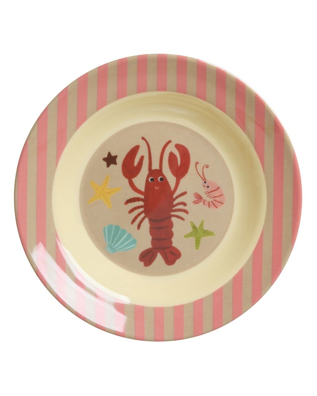 RICE Melamine Kinderkom met Koraal- en Oceaanprint - Medium - 250 ml | Speel je Wijs