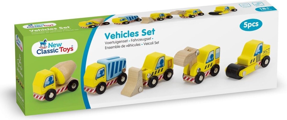New Classic Toys Kleine Bouwvoertuigen 18mnd+  | Speel je Wijs