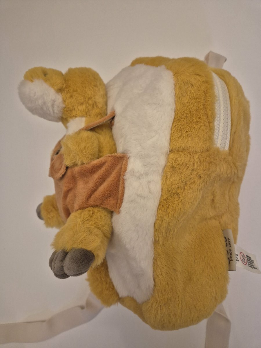 Cute by Felix&nbsp;Knuffel Rugzak met Knuffeltje&nbsp;- Dino Geel| Speel je Wijs