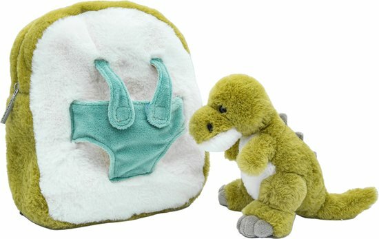 Cute by Felix&nbsp;Knuffel Rugzak met Knuffeltje&nbsp;- Dino Lila| Speel je Wijs