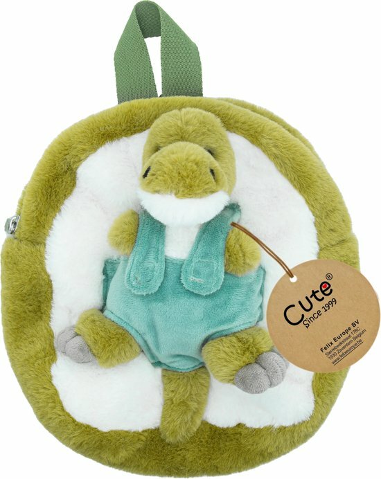 Cute by Felix&nbsp;Knuffel Rugzak met Knuffeltje&nbsp;- Dino Lila| Speel je Wijs