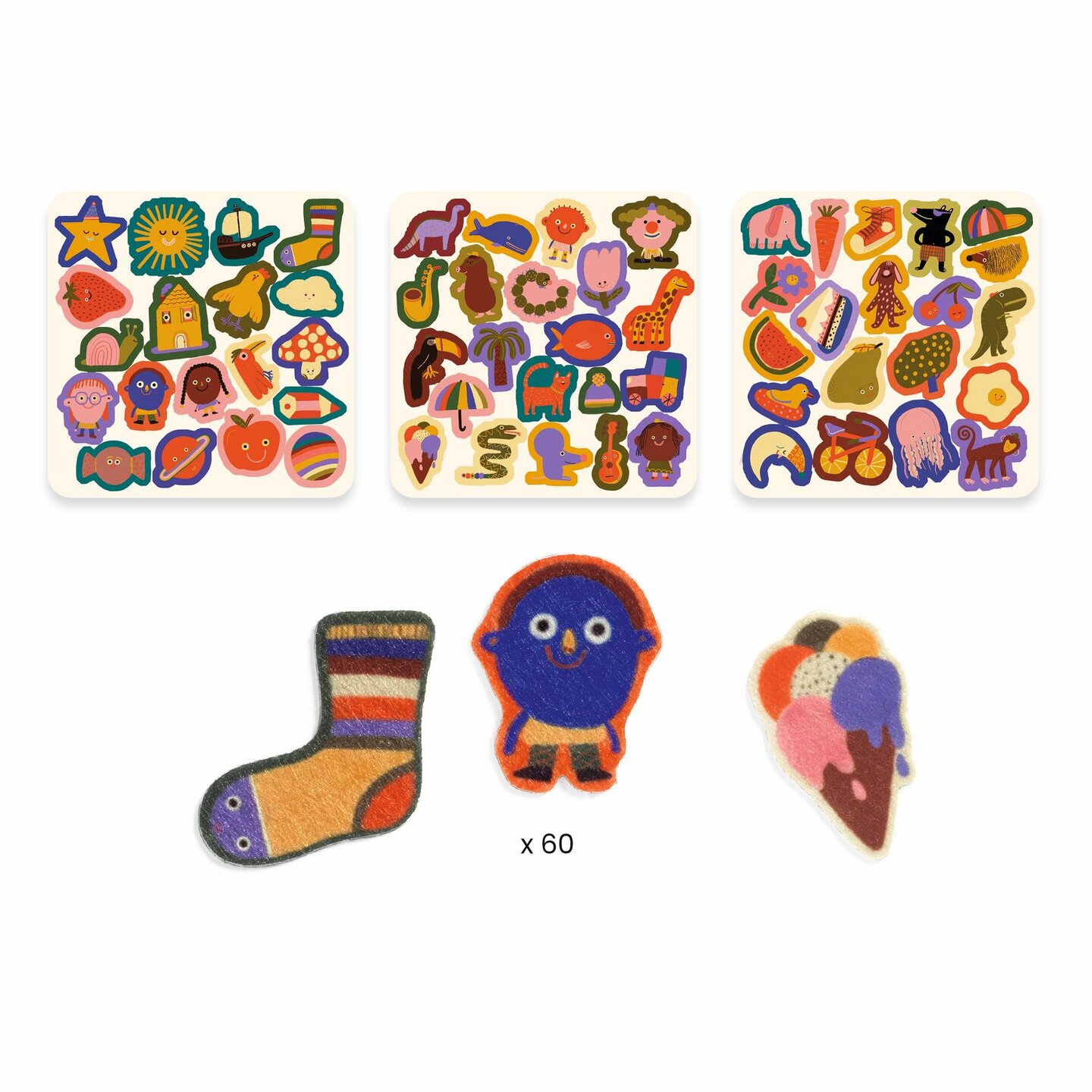 Djeco Vilten stickers - De Grappige | Speel je Wijs