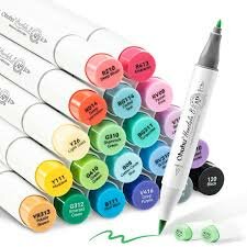 Ohuhu Honolulu Alcohol Art Markers - Brush &amp; Fine - 24 kleuren | Speel je Wijs