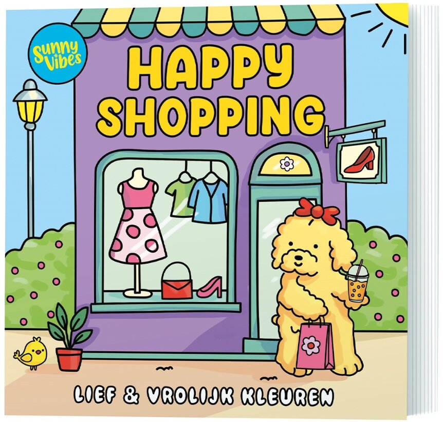 Lantaarn Kleurboek Sunny Vibes - Happy Shopping | Speel je Wijs