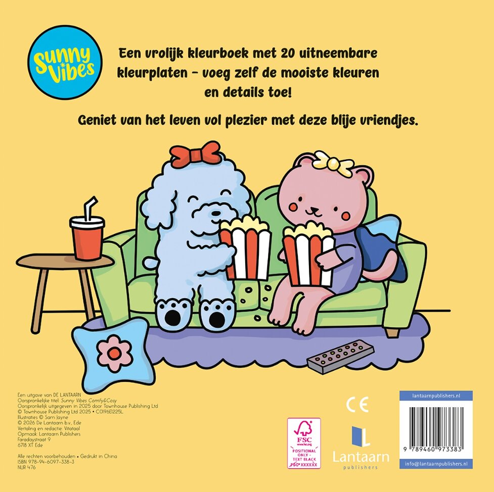 Lantaarn Kleurboek Sunny Vibes - Comfy &amp; Cosy | Speel je Wijs