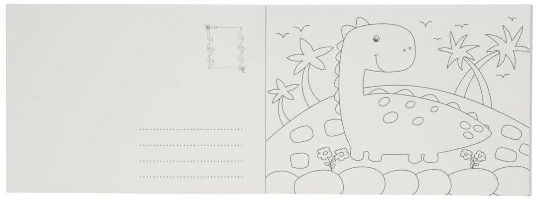 Wins Postkaarten om te Kleuren - Dinosaurus | Speel je Wijs