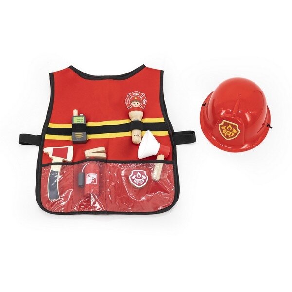 Viga Toys Verkleedkleding / Rollenspel Set - Brandweerman 3+ | Speel je Wijs