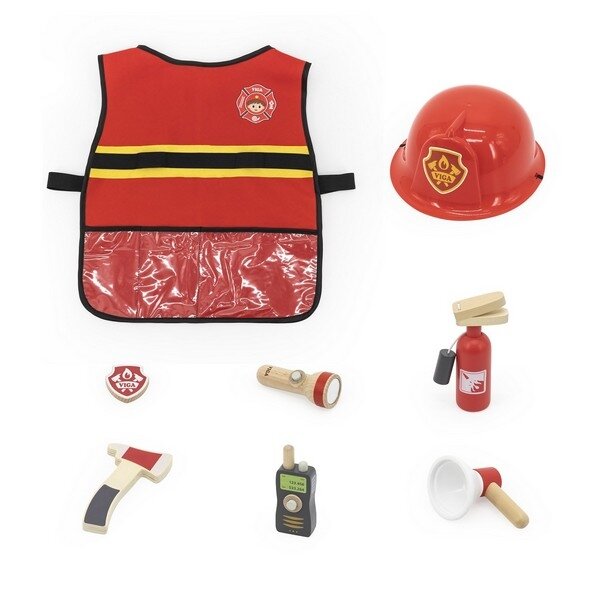 Viga Toys Verkleedkleding / Rollenspel Set - Brandweerman 3+ | Speel je Wijs
