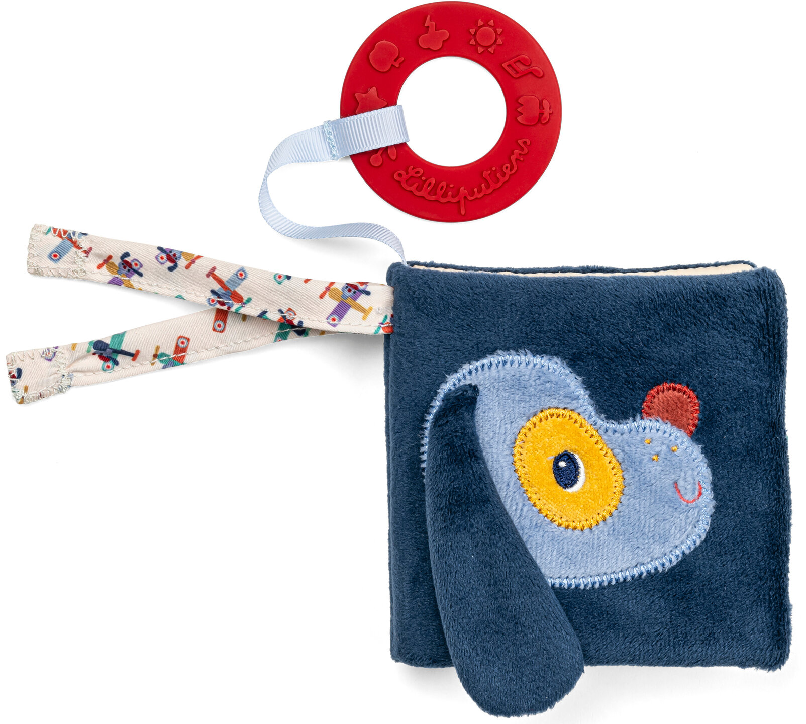 Lilliputiens Stoffen Knisper boekje met Bijtring - Jules de hond  | Speel je Wijs