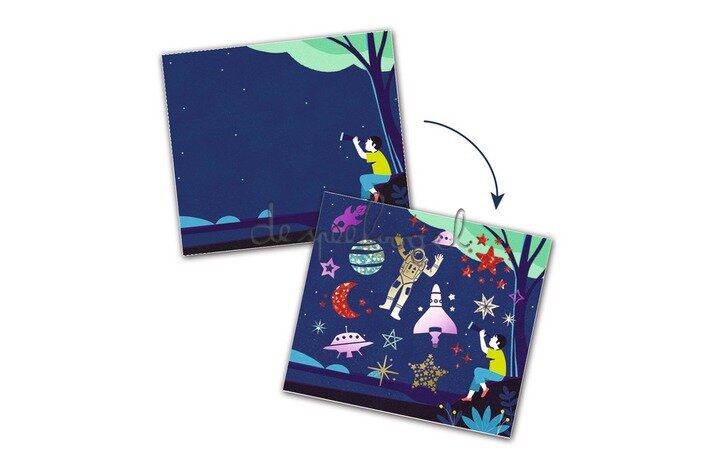 Djeco Knutselpakket Artistic Patch - Cosmos 6-10 jaar | Speel je Wijs