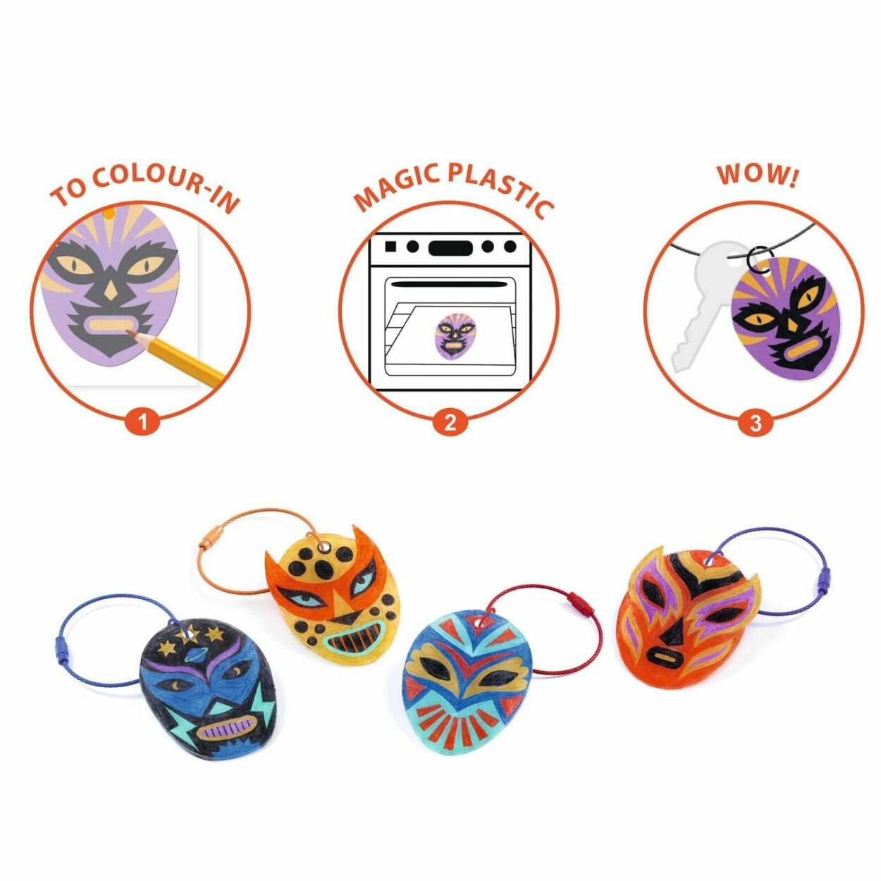 Djeco Knutselpakket Sleutelhangers - Wrestler Keyring 6-10 jaar | Speel je Wijs